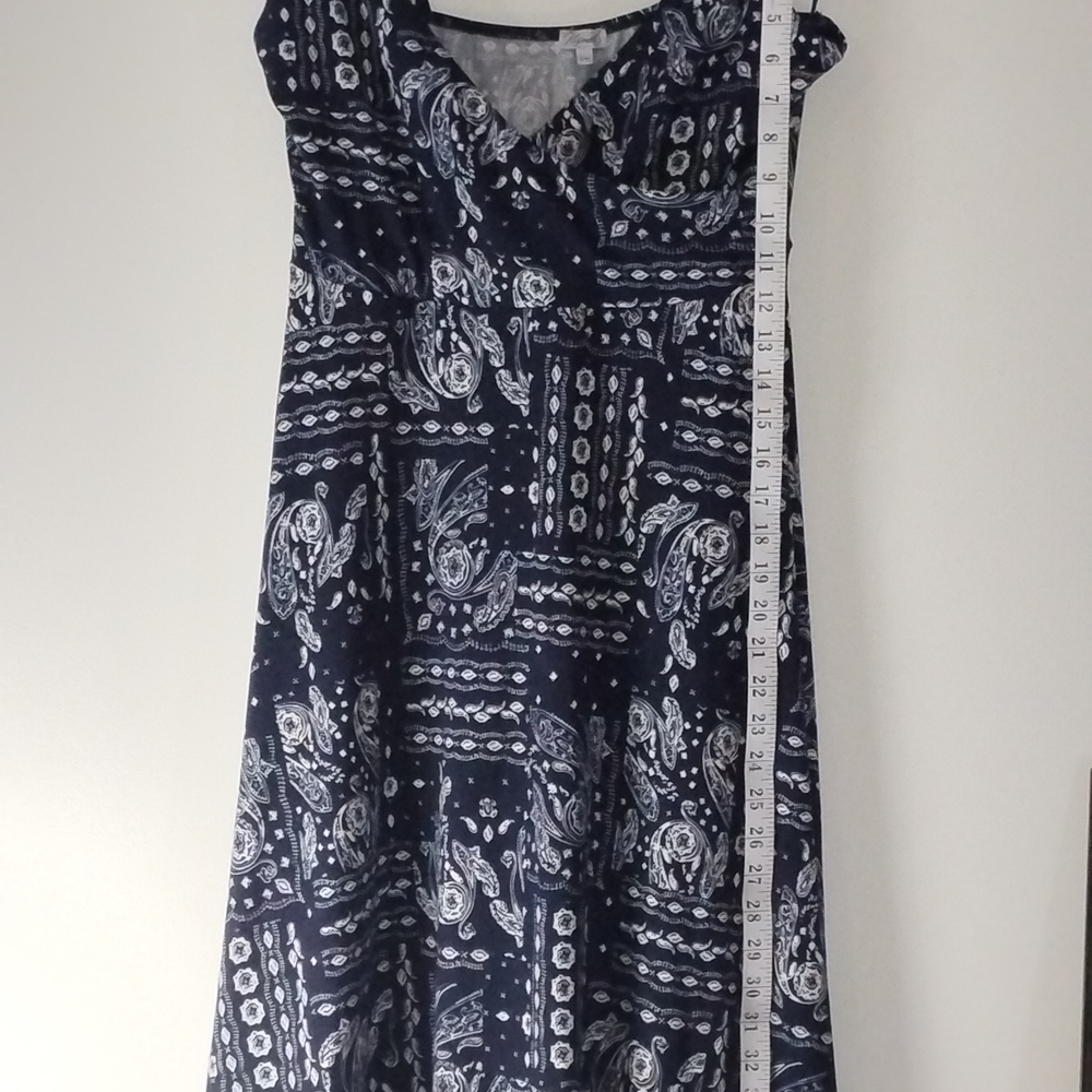 Kismet Navy and White Midi Dress